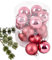 Weihnachtskugel Premium 15er Set Glas 3cm Xmas Baumschmuck (Pink)