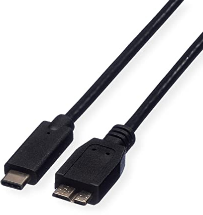 Roline USB3.1 Cable TypeC-MicroB. M/M. Black. 0.5m