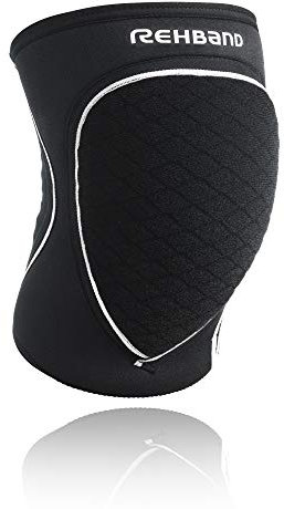 Rehband Rodillera Acolchada, Unisex, RX Speed, Negro/Rojo