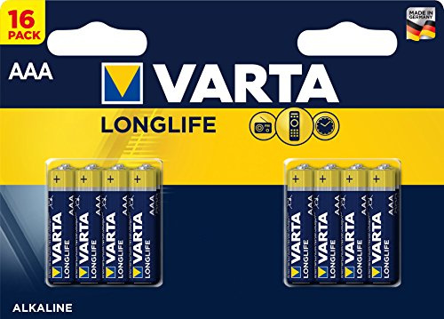 Varta Alkaline Batterie Pack AAA 16 Pack