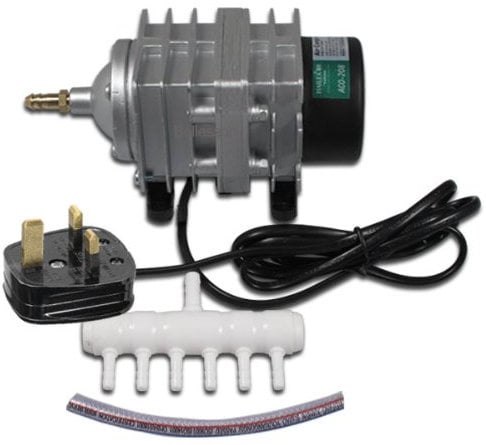 Generic Air Pump for Koi Pond Hydroponic Fish Tank Compressor 3300/L 30W Silver