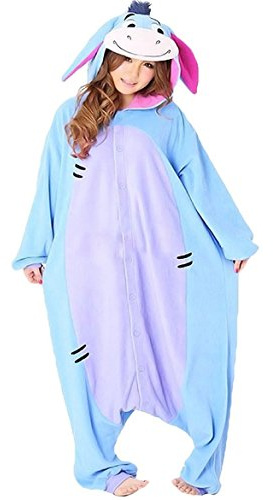 Eeyore Onesie Kigurumi One-Piece Costume Jumpsuit | Winnie the Pooh | SAZAC Kigurumi | Halloween & Carnival | for Kids and Adults | One Size Fits All (155 – 180+ cm)