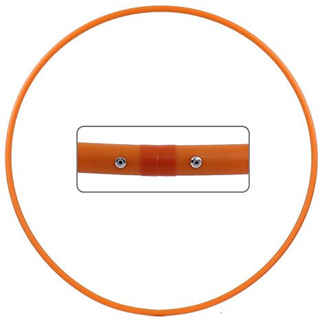HOOPOMANIA Hula Hoop Rohling 16mm [70cm - orange] einfarbiger Kunststoffring aus HDPE