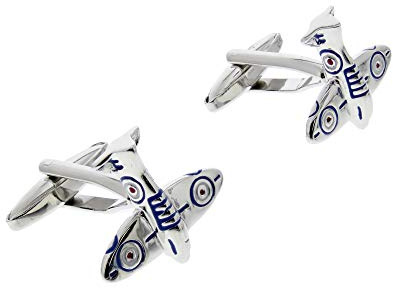 Zac's Alter Ego Spitfire Fighter Plane Cufflinks in Gift Box