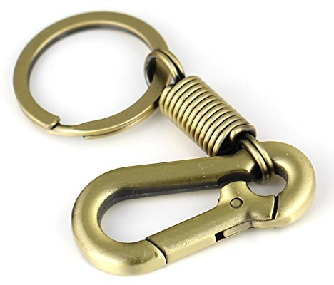 Maycom® Retro Style Simple Strong Carabiner Shape Keychain Key Chain Ring Keyring Keyfob Key Holder (Bronze) by Maycom