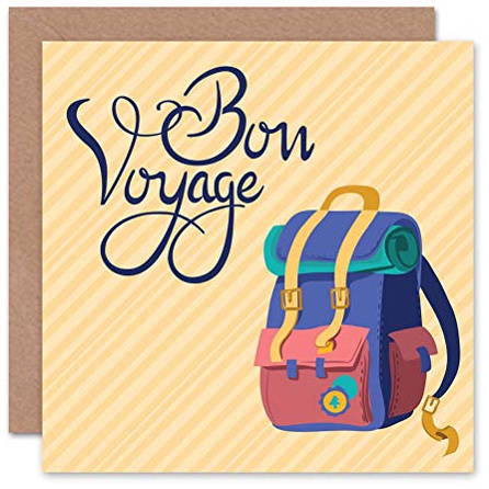 Wee Blue Coo TRAVEL LEAVING BON VOYAGE NEW ART GREETINGS GIFT CARD
