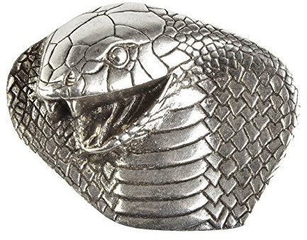 Unbekannt Cobra Gürtelschnalle Schlangen Buckle Cobrakopf : Gürtelschliesse Kobra Masse ca.: 9 x 7 cm Farbe: silber