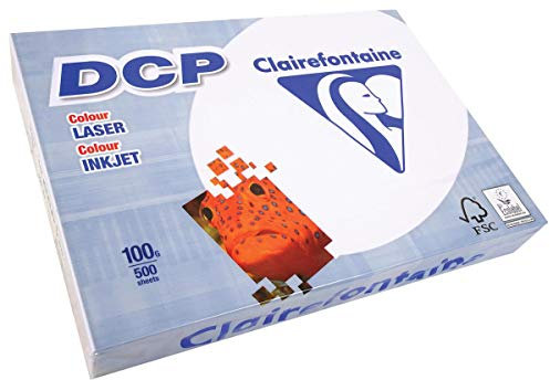 Clairefontaine 1822C Druckerpapier DCP Premium Kopierpapier für farbintensiven Bilderdruck, DIN A3, 29,7 x 42cm, 100g, 1 Ries mit 500 Blatt, Weiß