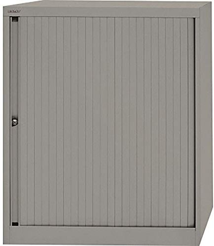 BISLEY Rollladenschrank EuroTambour, 2 Fachböden, 2,5 OH, B 800 mm, Farbe Korpus Silber, Rollladen Silber