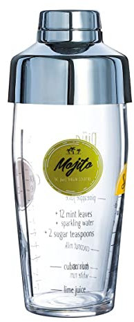 Shaker + 4 verres Mojito Cocktail Bar