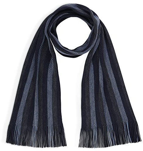 LOVARZI Bleu Echarpe pour hommes Foulard homme - Écharpes d'hiver pour homme