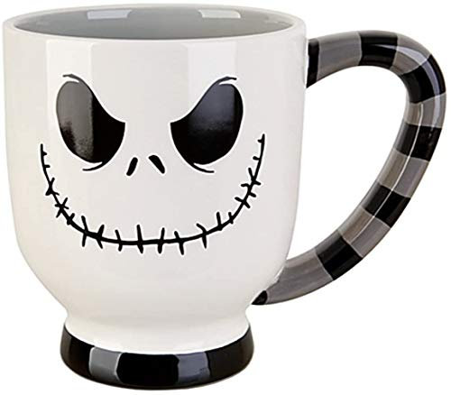 Disney Parks Exclusive Jack Skellington Striped Grinning Face Ceramic Mug by Disney