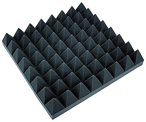OMNITRONIC Akustikschaumstoff Pyramide 100mm, 50x50cm | Akustikschaumstoff zur Schallabsorbation