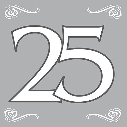 20 Servietten 3lg. 33x33cm Silber Dessign 25
