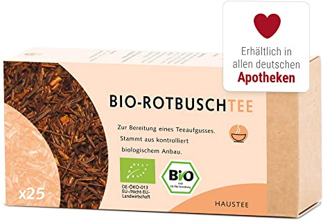 Weltecke Bio-Roibusch-Tee Natur | 25 Tee-Beutel je 1,2 g | Aromatischer Rooibos-Tee hergestellt & kontrolliert in Deutschland | Kräuter-Tee natürlich vegan & ohne Koffein | Frisch abgefüllt