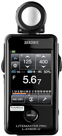 Sekonic L-478DR-U Pocket Wizard Lightmeter With Exclusive USA Radio Frequency And Exclusive 3-Year Warranty,Black,401-477