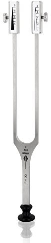 Stimmgabel Rydel Seiffer C128/64 Hz mit abnehmbaren Dämpfern und Fuß