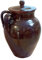 Tegame da Fuoco Pignata in Terracotta della Colì Linea Bruna Altezza con Coperchio 28cm