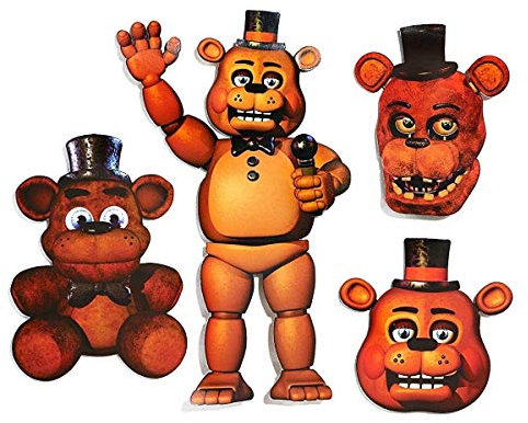 Forum Novelties Freddy 4-Piece Cutouts - Mehrfarbig, Pappe, Schmuckausschnitt, Dekoration, Comic