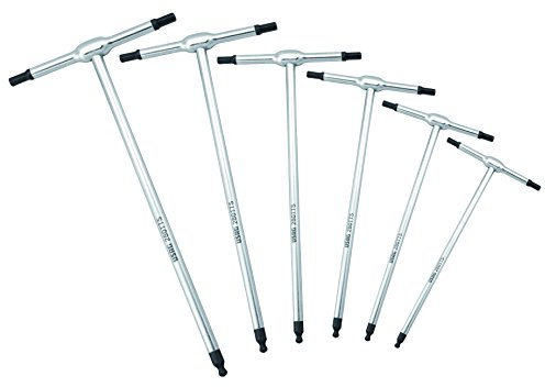 USAG 280 TTS/SE6 - Juego de seis llaves de T hexagonales con cabeza esférica