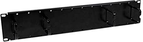 StarTech.com 2U Double-Sided Horizontal Cable Management Panel with Finger Duct & D-Ring Hooks - Rack Cable Organizer / Manager (CMPNL2U)