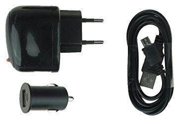 Ladegerät (USB/KFZ/Netz) für Actionpro X7 // GoPro Hero4 Session, Hero+ LCD // Sony AS15, AS20, AS30V, AS100V, AS200V, AZ1, X1000V // SJ4000, SJ5000, SJ6000 // Toshiba PA5150E-1C0K Camileo X-Sports