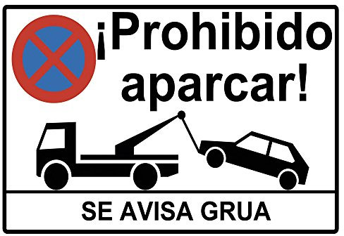 Cartel prohibido aparcar o placa prohibido aparcar.Forex PVC