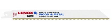 Lenox 810GR Lenox Gold Reciprocating Saw Blade-8 10TPI RECIP BLADE