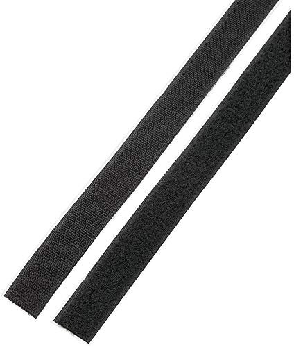 Klettband zum Aufkleben Seite weich und harte Seite (L x B) 1000 mm x 25 mm schwarz Basetech std-lh25/1 M 1 Paar
