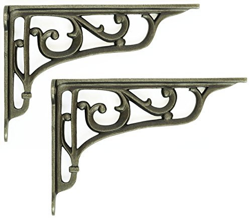 Gusseisener Regalhalterungen, Edwardianischer Stil (ca. 22 cm), 1 Paar