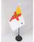 AZ FLAG - Tischflagge Nunavut - 15x10 cm Goldene Splitze - Nunavut Tischfahne 10 x 15 Cm - Flaggen