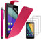 ebestStar - Coque Compatible avec Wiko Pulp 4G Etui Housse PU Cuir Rabat Flip + Stylet + 3 Films d'écran, Rose [Appareil: 143.9 x 72 x 8.8mm, 5.0'']