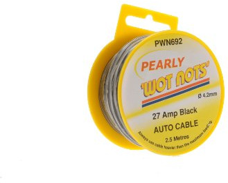Pearl PWN692 27A 4.2mm x 2.5m Wiring Cable - Black