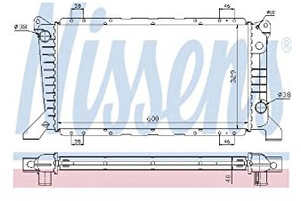 NISSENS Kühler, Motorkühlung 62241A Kompatibel mit: FORD TRANSIT Bus, TRANSIT Kasten, TRANSIT Pritsche/Fahrgestell, TRANSIT TOURNEO Bus