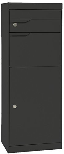 MEFA Paketpostkasten Etna (771) Entnahme Vorne Anthrazitgrau RAL 7016 Standbriefkasten Briefe+Pakete