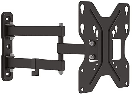 DIGITUS Soporte de pared para TV - para TV o monitores de hasta 42 - carga máx. hasta 30 kg - Vesa 75x75 a 200x200 - giratorio 180°, inclinable +/- 15° - negro