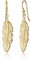 Elli Ohrringe Damen Feder Boho Hippie in 925 Sterling Silber vergoldet