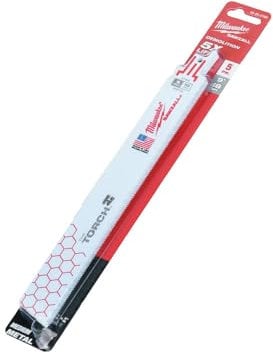 Lame scie sabre Torch 230 mm 18 dents MILWAUKEE - 5 pièces - 48005788