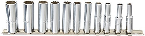 Stanley Proto J47203 11 Piece 12 Point 1/4 Drive Metric Socket Set