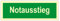 Max Systems Rettungswegschild aus Kunststoff, lang nachleuchtend - Notausstieg - 10 x 30 cm