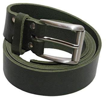 Ledergürtel grün aus Vollrindleder 4 cm breit aus eigener Fertigung (110)