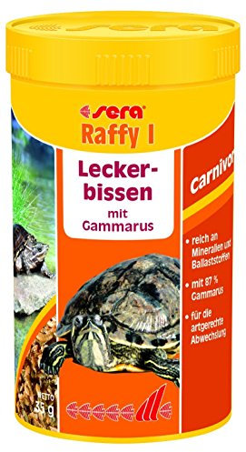 sera Raffy I Nature 250 ml (35 g) - Artgerechte Abwechslung mit viel leckerem Gammarus bzw. Bachflohkrebse getrocknet, Wasserschildkröten Futter