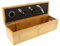Pradel Excellence - Coffret Sommelier en Bambou pour 1 Bouteille - 4 Accessoires Inclus : Tire-Bouchon, Bouchon, Stop-Goutte et Verseur - Présentation Élégante