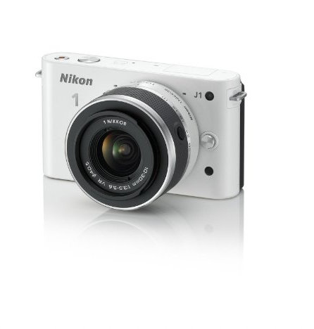 Nikon 1 J1 Systemkamera (10 Megapixel, 7,5 cm (3 Zoll) Display) silber inkl 1 NIKKOR VR 10-30 mm Objektiv