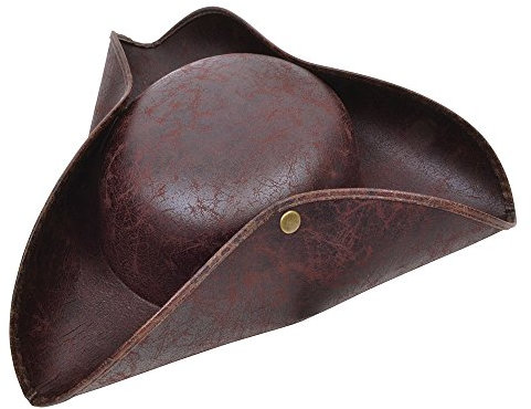 Bristol Novelty BH558 Dreispitz, braun, Vintage-Look, Unisex Adult, Einheitsgröße