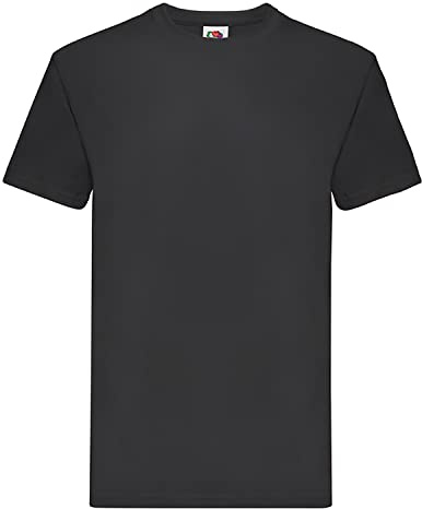 Fruit of the Loom - Men's Short Sleeve Crew Neck T-Shirt, Black (Black 36), S
