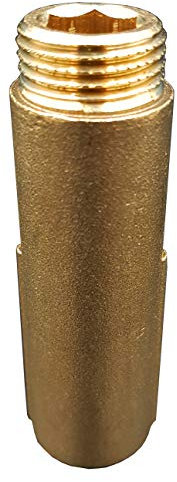 1/2BSP (15mm) Rohrgewinde Erweiterung Weiblich Männlich x Gusseisen Messing - 70mm lang