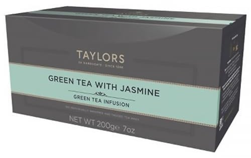 Taylors of Harrogate Green Tea with Jasmine, 100 Tea Bags (Pack of 1, Total 100 Teabags)