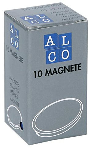 Magnet rund, Ø 24mm, Haftkraft ca. 0,3kg, grau, 10St