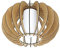 Eglo Plafonnier Stellato 1, 1 Ampoule Vintage, Lampe de Salon en Acier, Bois et Verre en Nickel Mat, Érable, Blanc, Lampe de Cuisine, Plafonnier avec Douille E27
